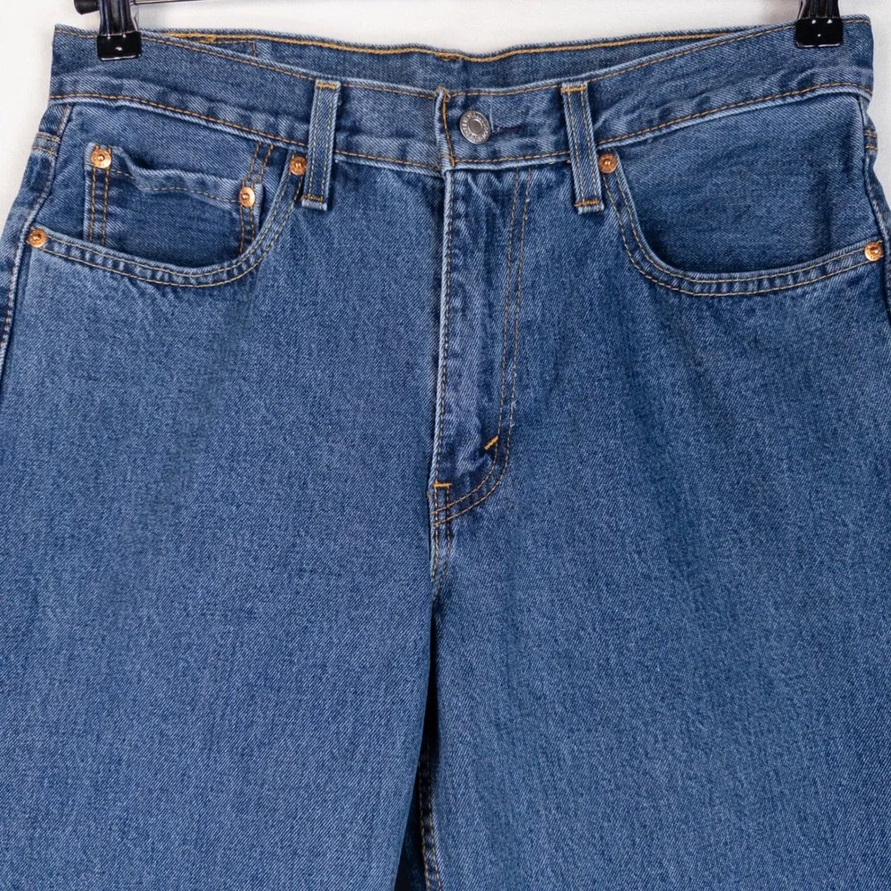 Levi's Mens 550 Relaxed Fit Jeans 32x32 Blue Denim Classic Straight Leg Hemmed